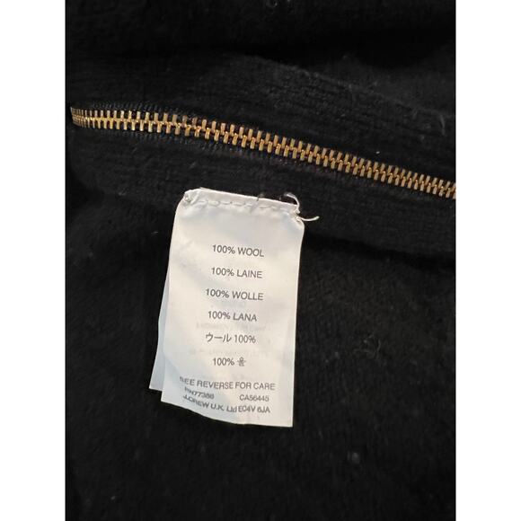 J Crew Zipper Detail Boxy crewneck sweater Black L - Picture 8 of 8